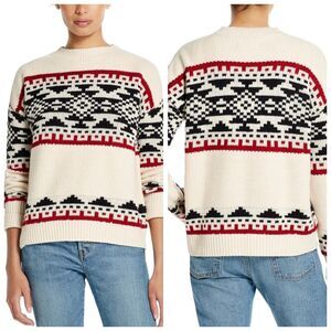 Weatherproof Vintage Indian Blanket Sweater Knit in Whitecap Grey